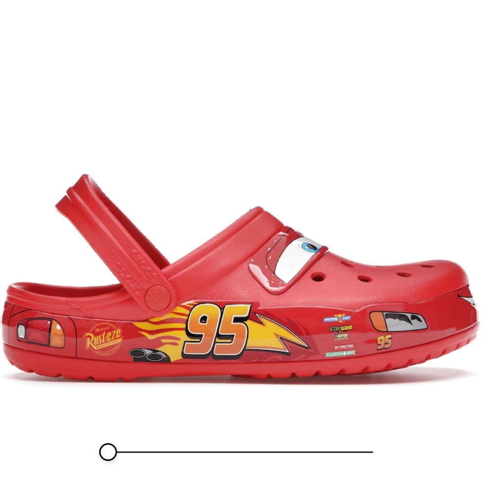 sold out everywhere lightening mcqueen crocs women sz 8 men’s sz 6